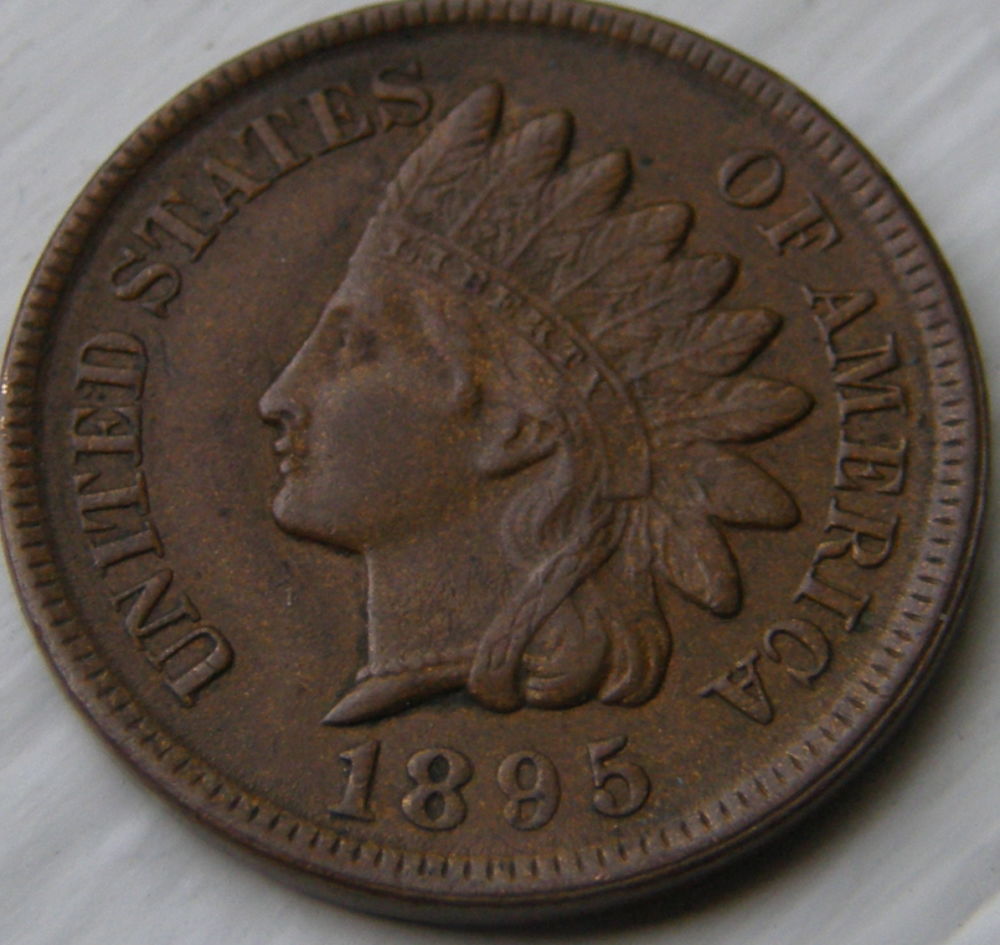 1895-Indian-Head-Penny-XF/Au